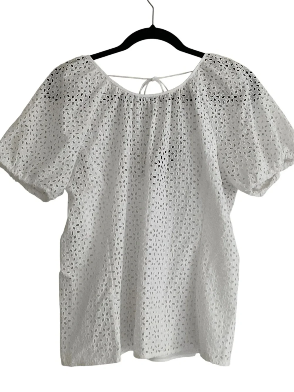 J.Crew Puff-Sleeve Eyelet Top & Cami Set Sz 8 White Romantic Boho Chic NWT